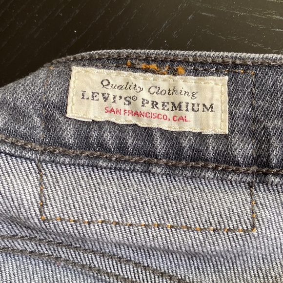 Levi’s 501 S Skinny Dark Gray Denim Jeans Size 31 - Picture 7 of 13